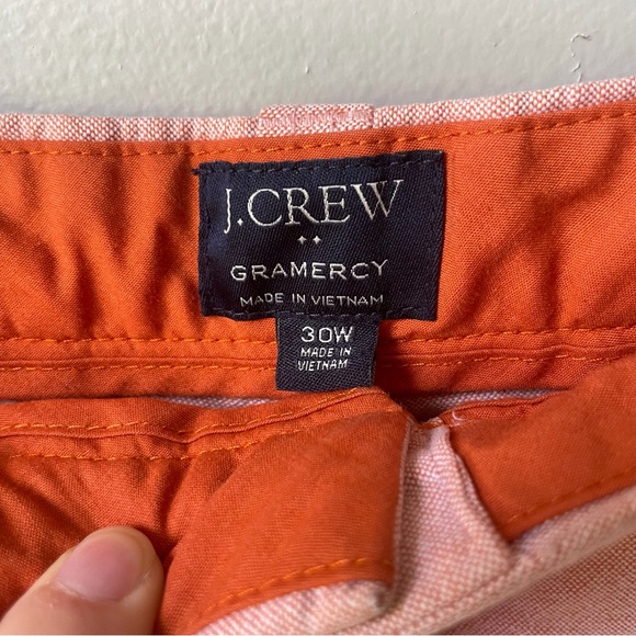 J Crew Gramercy oxford shorts Orange Men’s Size 30W 8” Inseam- Cotton‎ Shorts - Picture 2 of 6